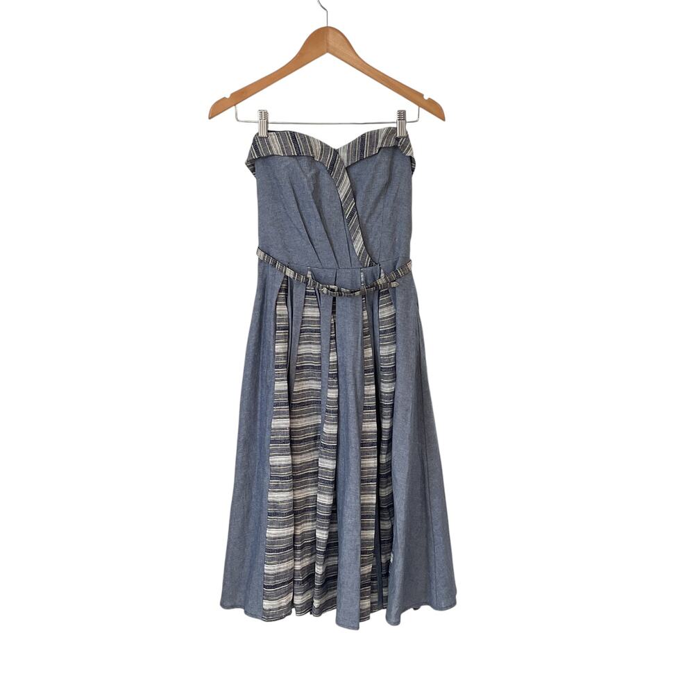 Eva Franco Charity dress size 2 strapless belted fit and flair nwt - Picture 2 of 12
